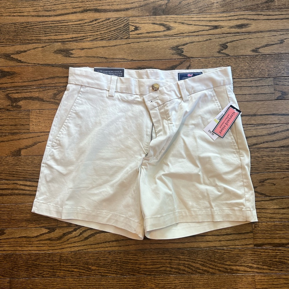 Vineyard Vines White Bermuda Shorts Classic Cotton Blend